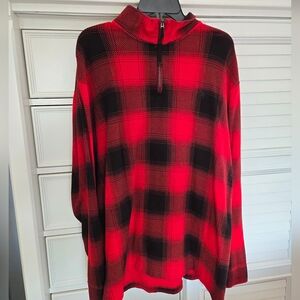 Polo Ralph Lauren Red and Black Plaid Front Zip Fleece